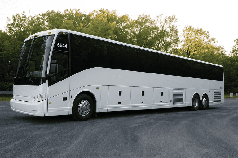 exterior of Bus Rental Company Coral Springs coach bus