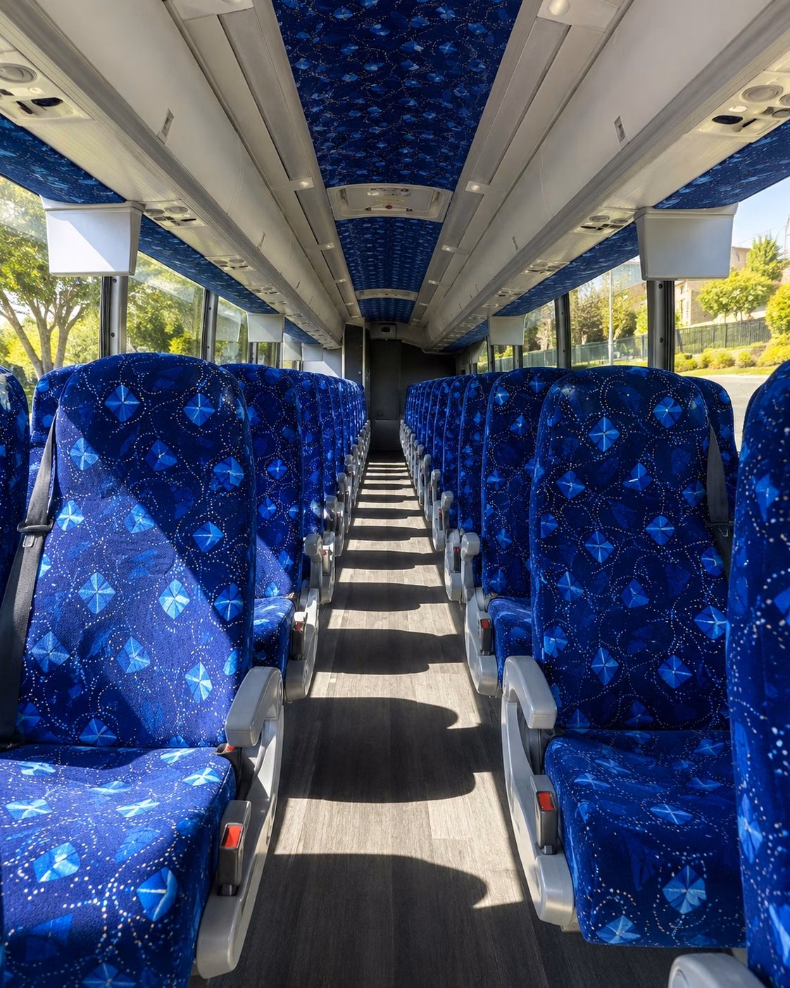 coral springs charter bus rental interior